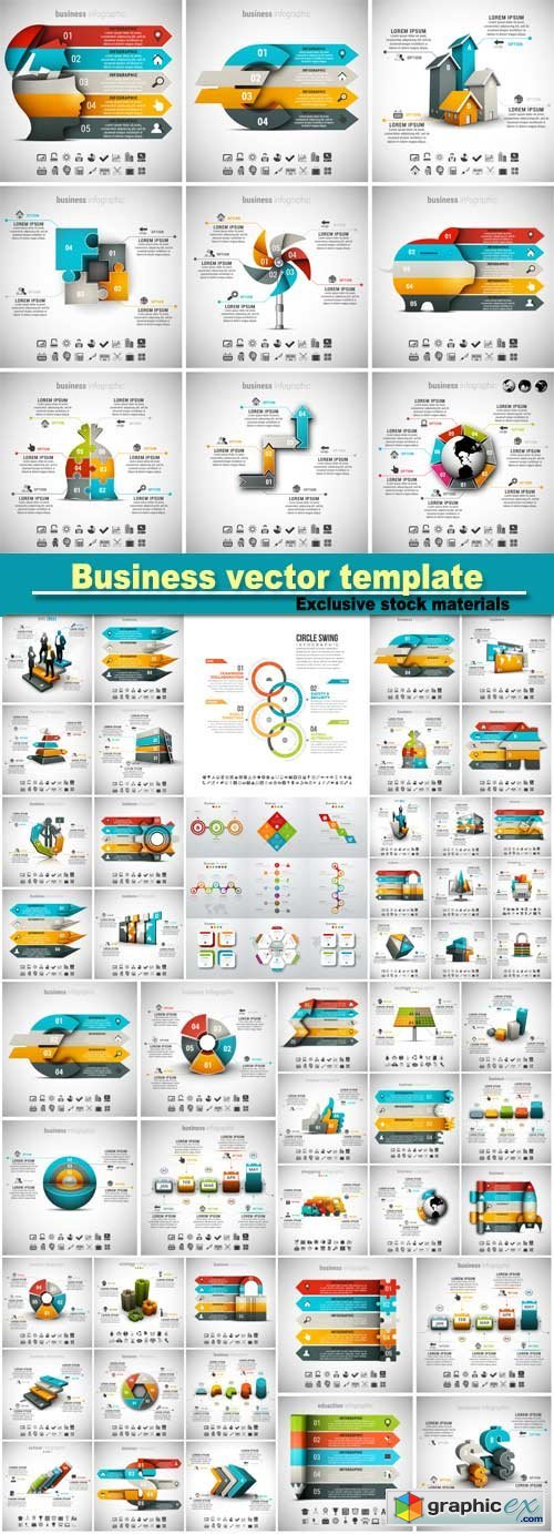 illustration of different infographic templates