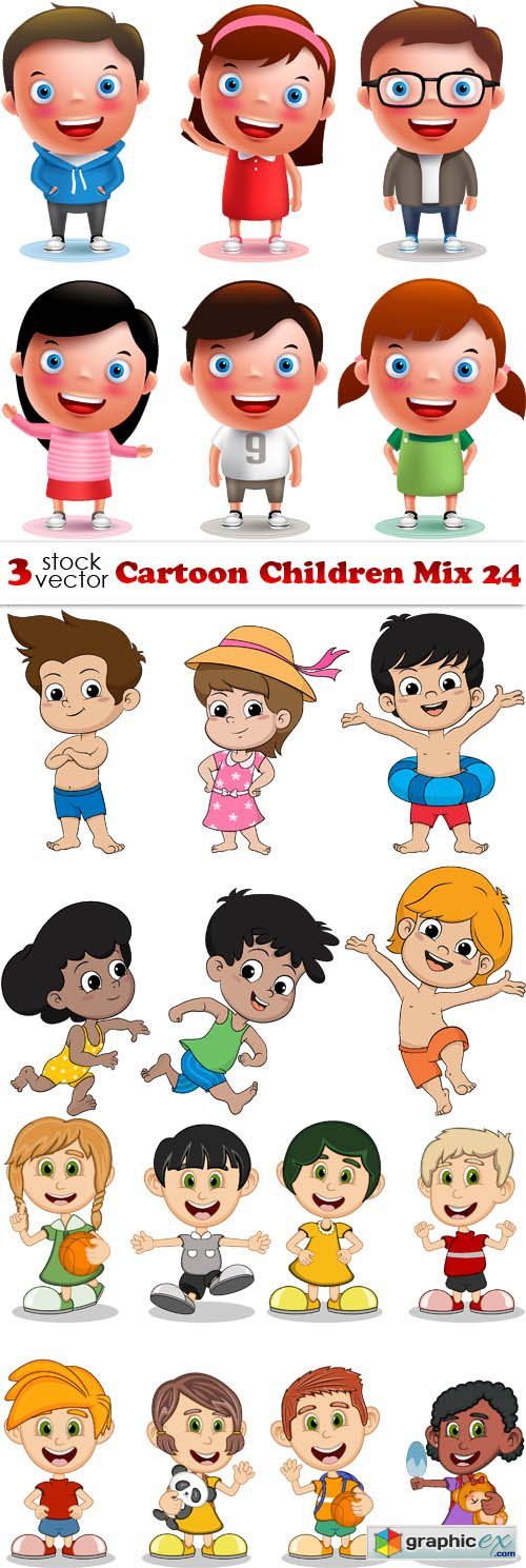 Cartoon Children Mix 24