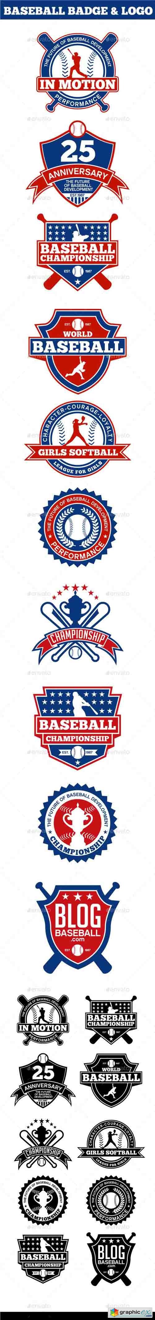 Baseball Badge & Logo 11341715