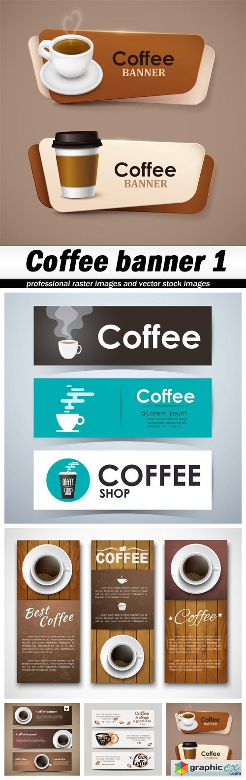 Coffee banner 1 - 5 EPS