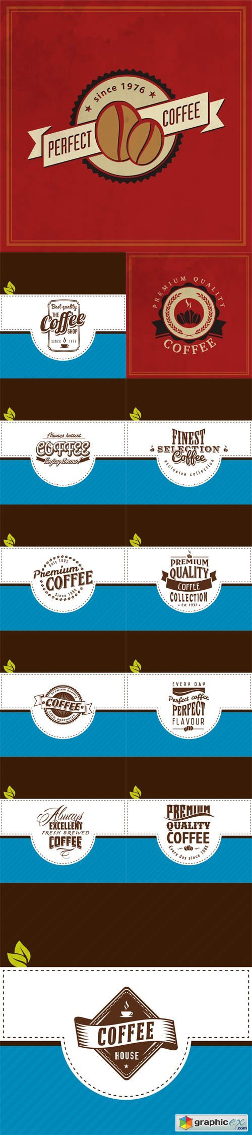 Coffee Shop Logo Design Element in Vintage Style