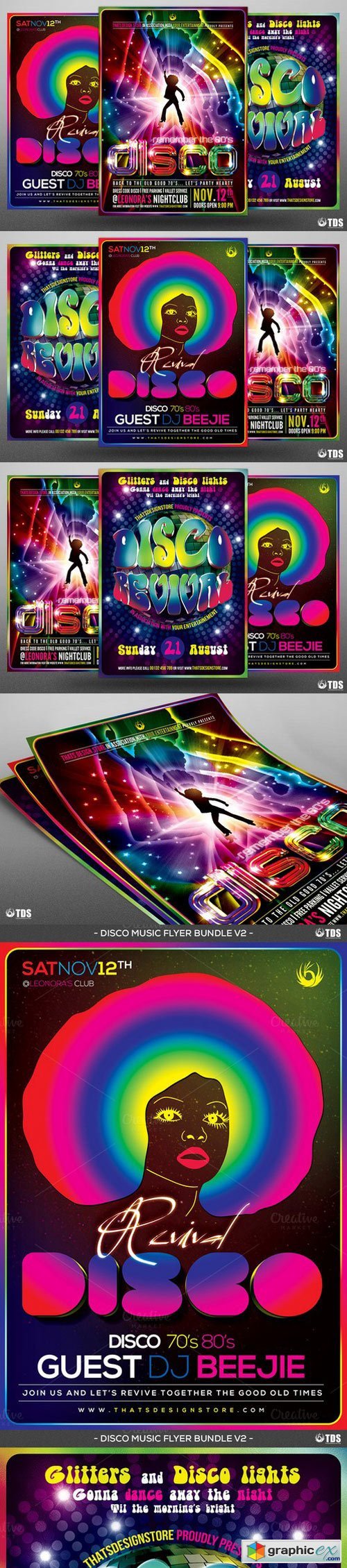 Disco Music Flyer Bundle V2
