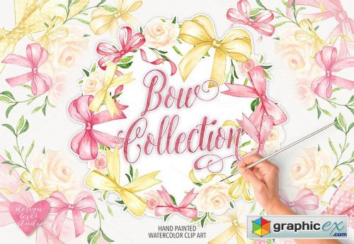 Watercolor bow collection