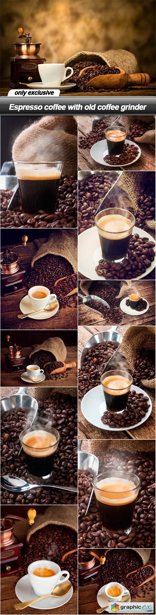Espresso coffee with old coffee grinder - 12 UHQ JPEG