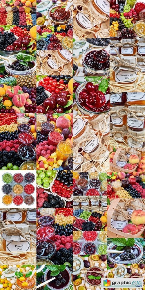 Mix of jams and fruits 2