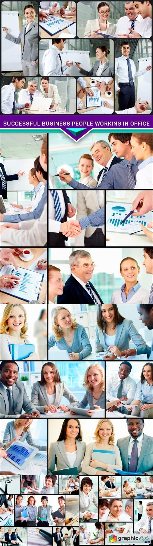 Successful business people Working in office 5X JPEG