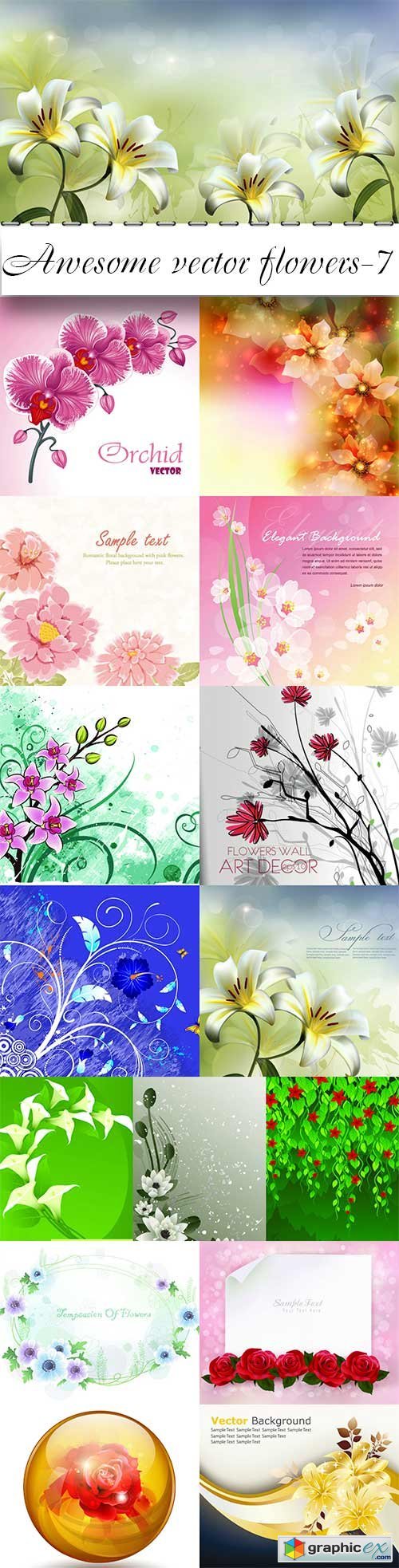Awesome vector flowers-7