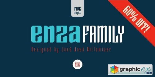 Enza Font Family - 5 Fonts