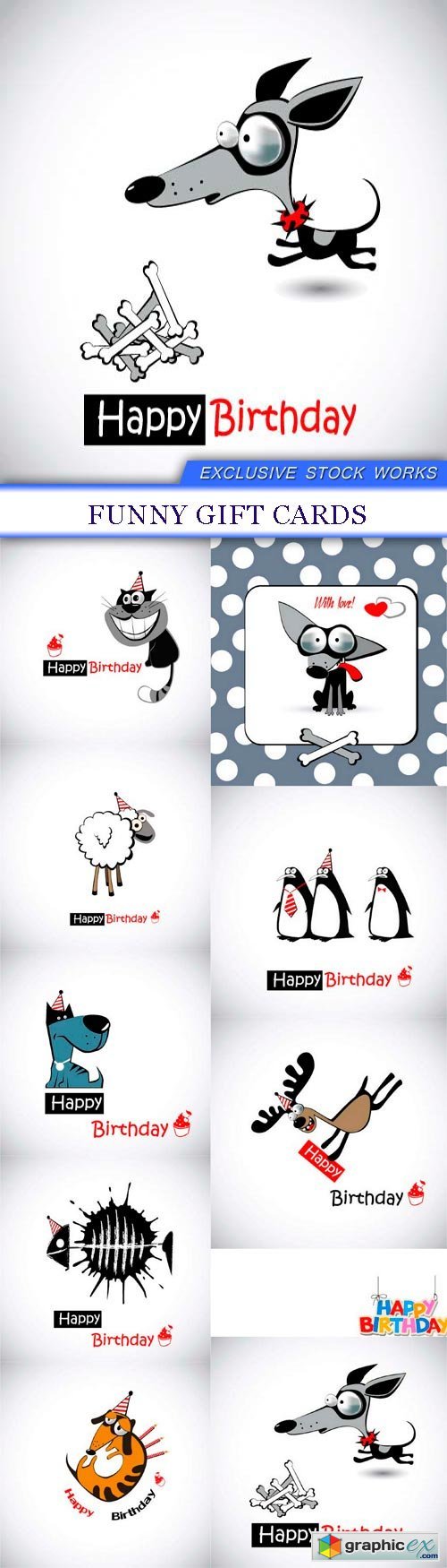 Funny gift cards 10X EPS