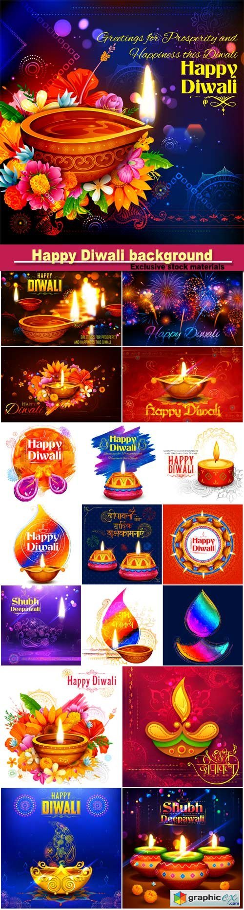 Happy Diwali background, festival of India