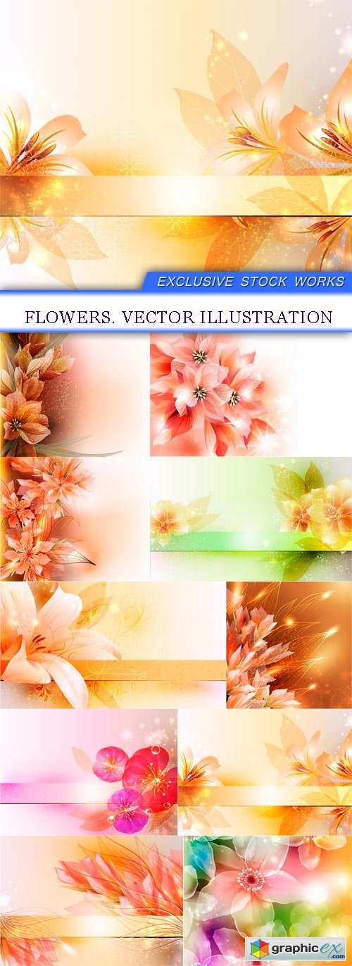 Flowers. Vector illustration 10X EPS