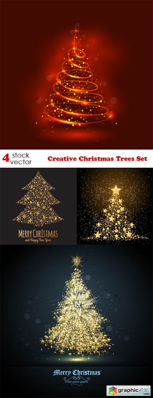 Creative Christmas Trees Set