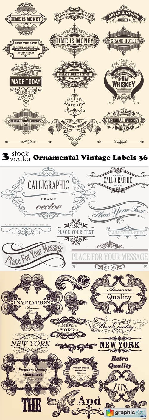 Ornamental Vintage Labels 36