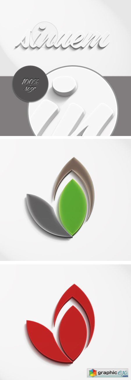3D Logo/Text PSD Mockup
