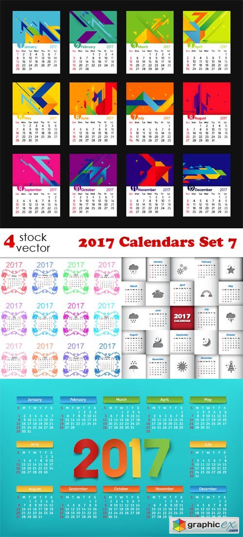 2017 Calendars Set 7