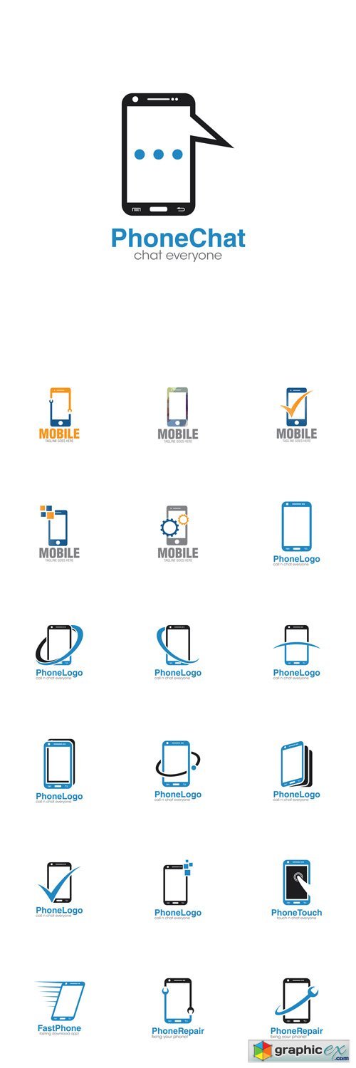 Phone Creative Concept Logo Design Templates