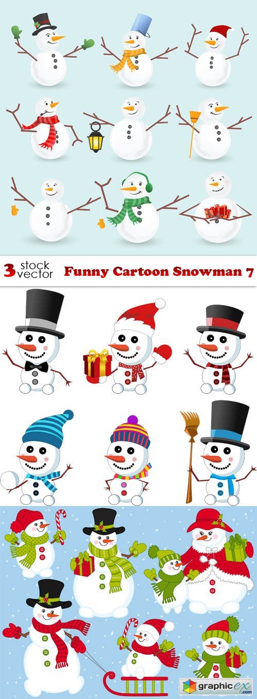 Funny Cartoon Snowman 7