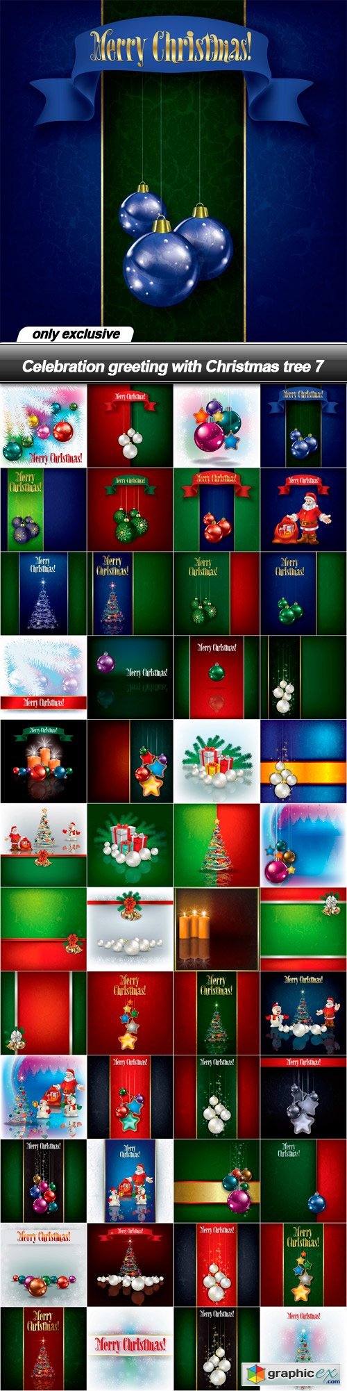 Celebration greeting with Christmas tree 7 - 48 EPS