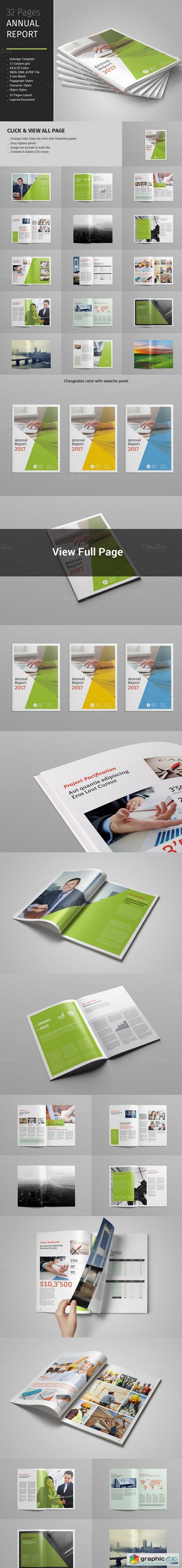 32 Pages Annual Report Template