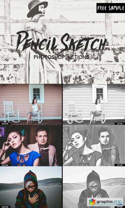 Pensil Sketch Photoshop Actions