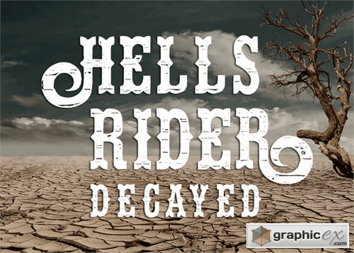Hells Rider Decay Font