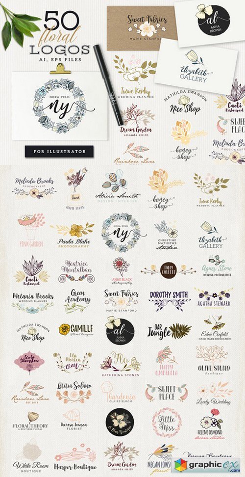 50 Floral Logos