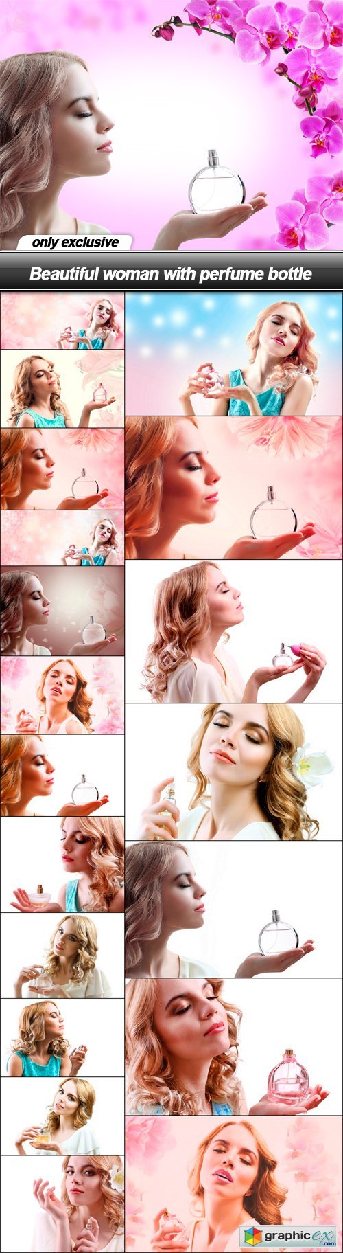 Beautiful woman with perfume bottle - 20 UHQ JPEG