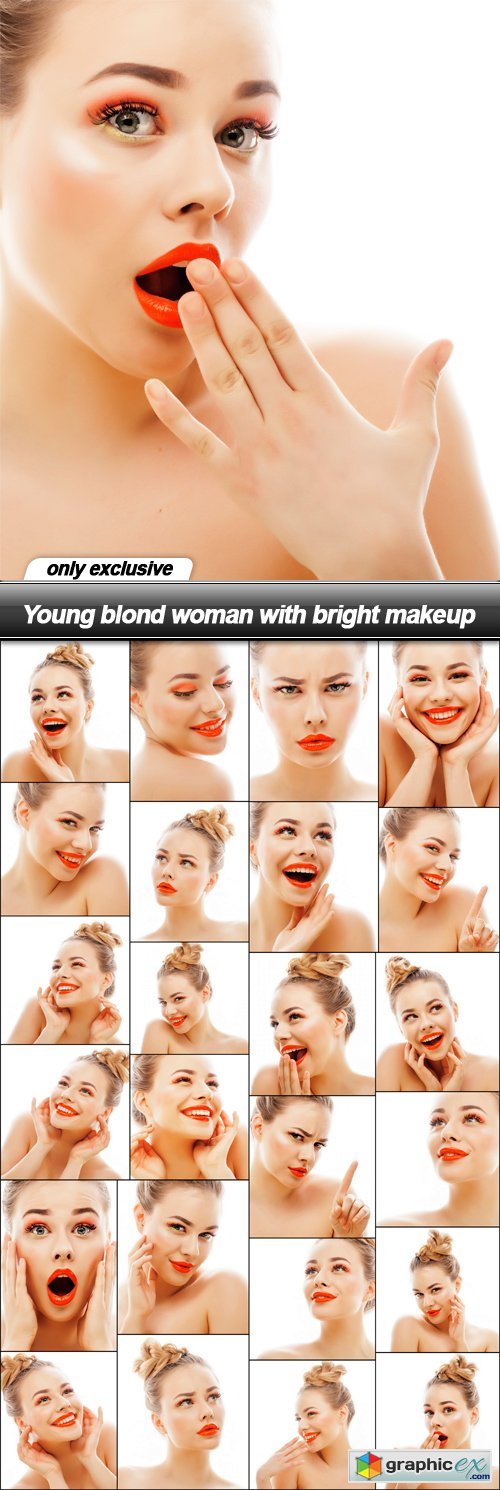 Young blond woman with bright makeup - 25 UHQ JPEG
