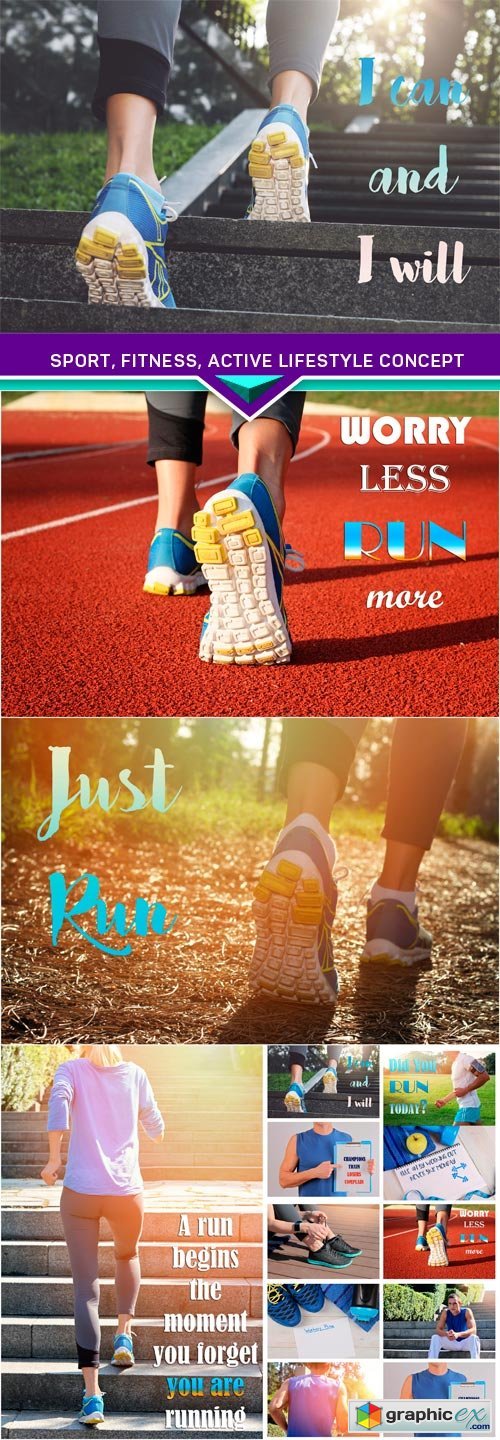 Sport, fitness, active lifestyle concept 6X JPEG
