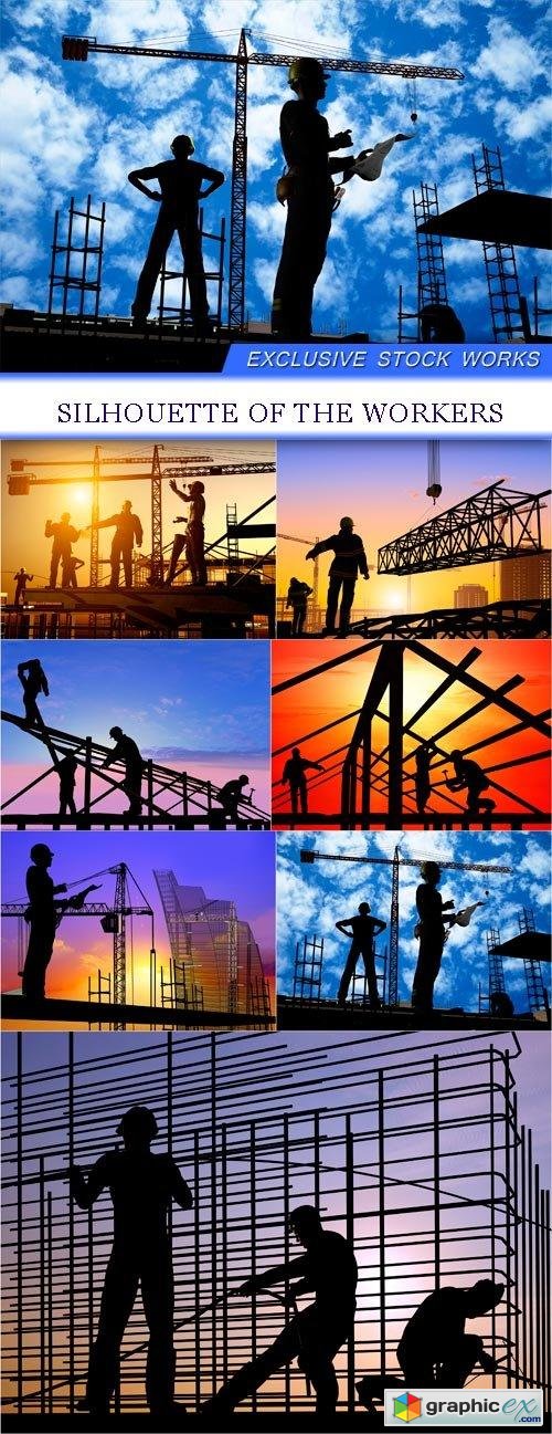 Silhouette of the workers 7X JPEG