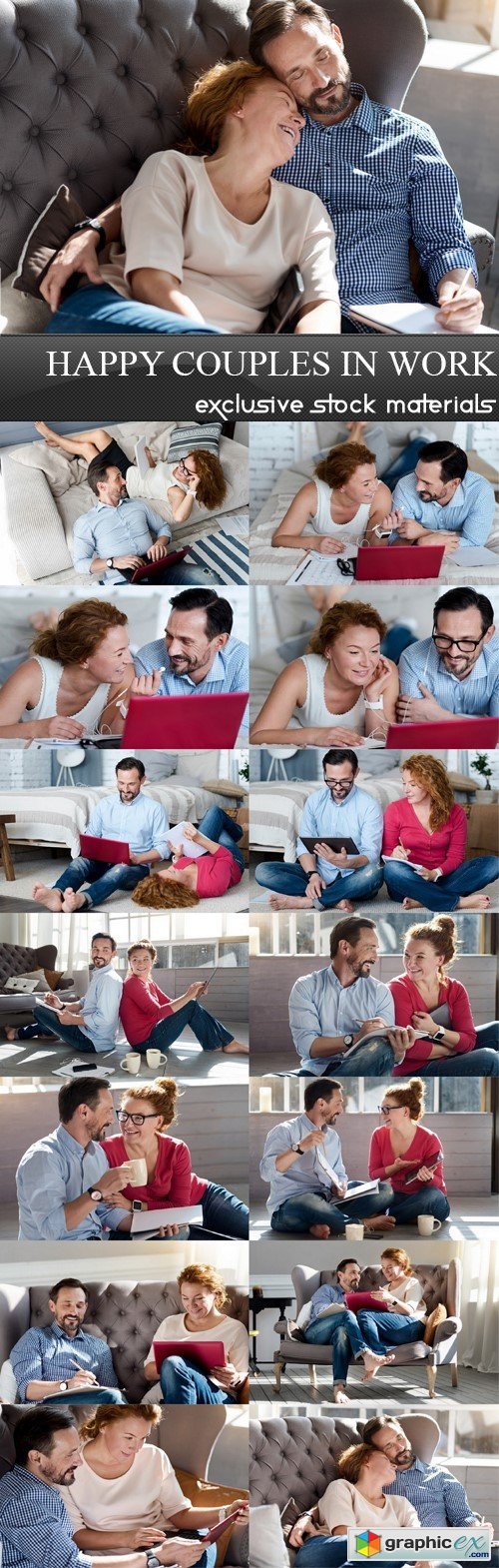 Happy Couples In Work - 15 UHQ JPEG
