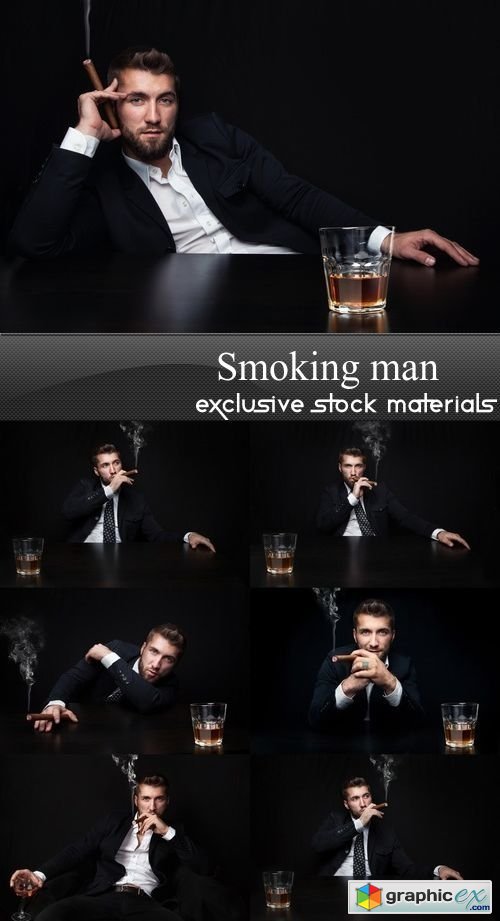 Smoking man - 6 UHQ JPEG