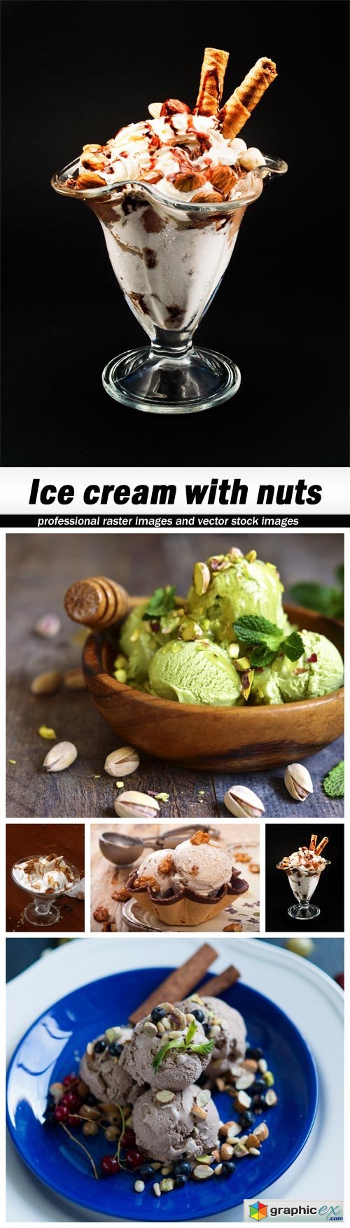 Ice cream with nuts - 5 UHQ JPEG
