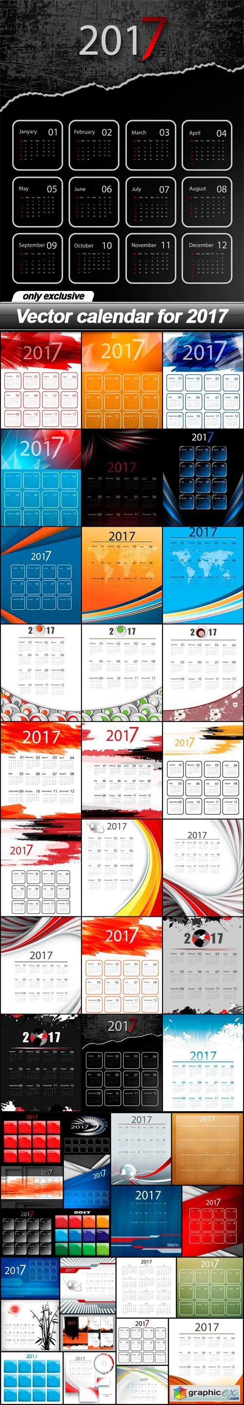 Calendar for 2017 - 45 EPS