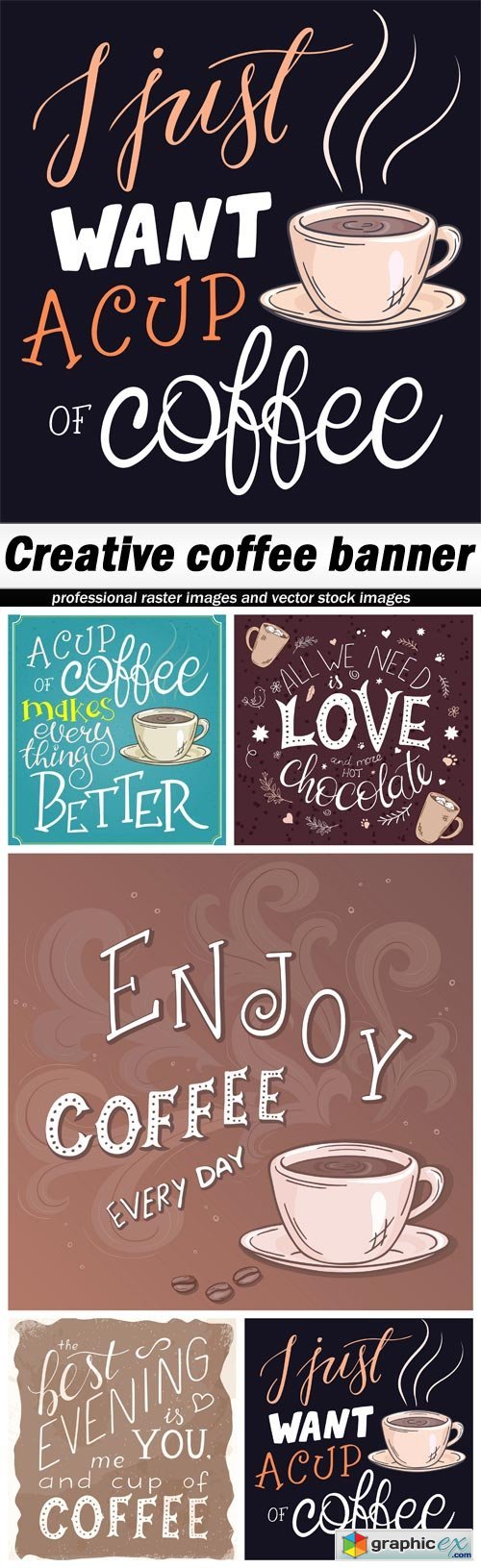 Creative coffee banner - 5 EPS