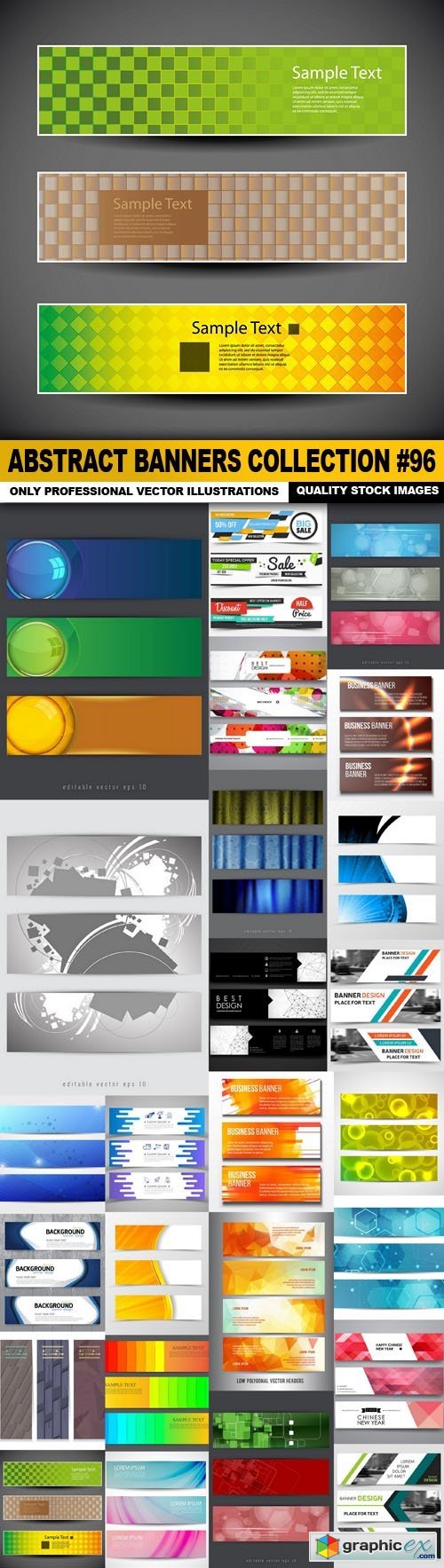 Abstract Banners Collection #96 - 25 Vectors