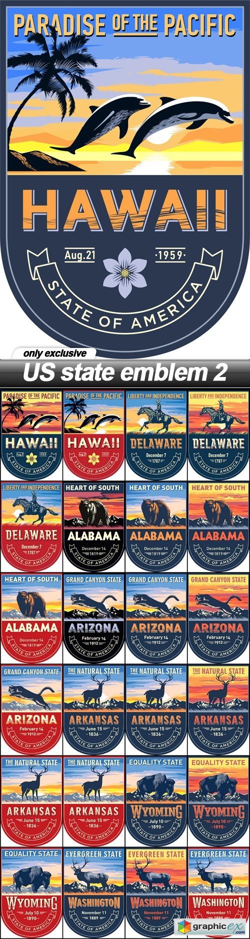 US state emblem 2 - 25 EPS