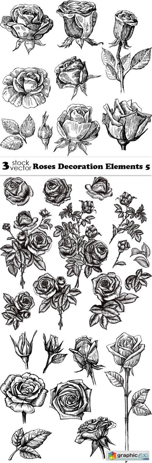 Roses Decoration Elements 5