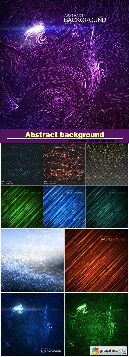 Abstract background with glowing random lines and sparkles