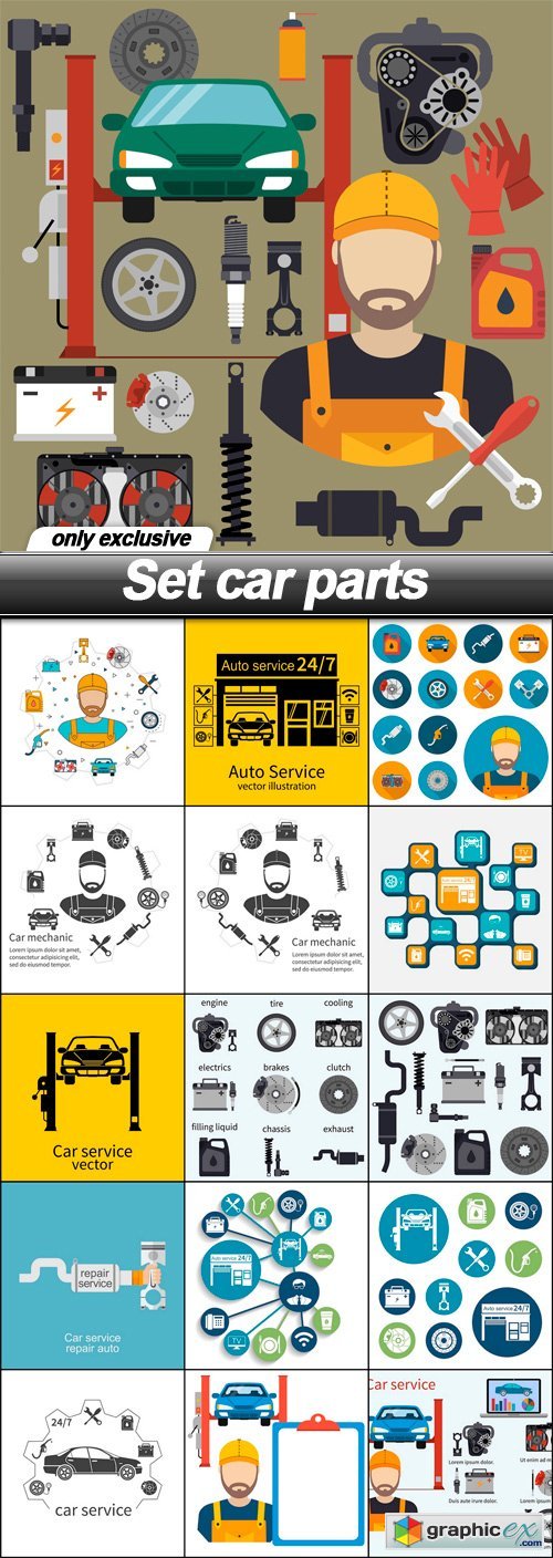 Set car parts - 16 EPS