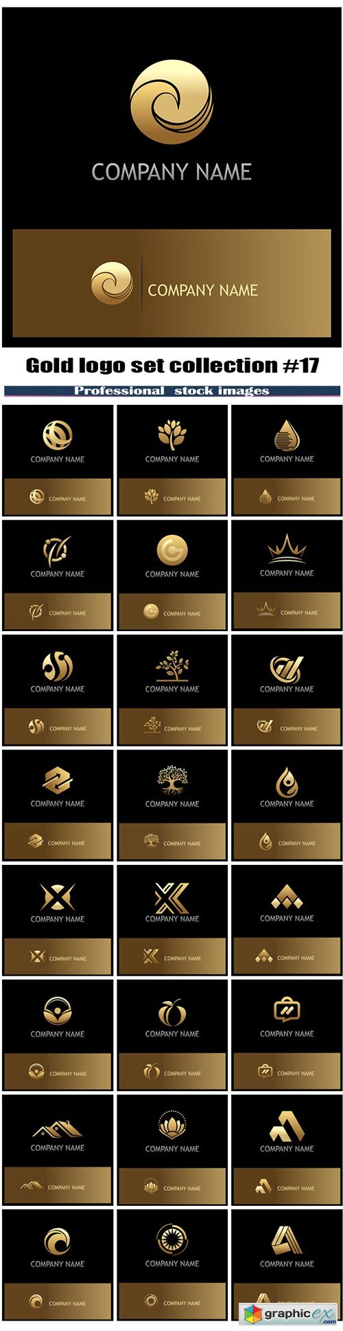 Gold logo set collection #17