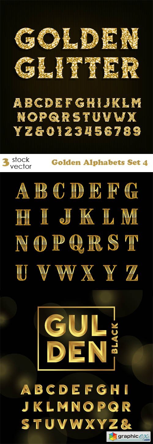 Golden Alphabets Set 4