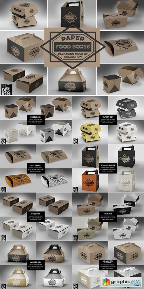 Food Box Packaging MockUps Vol.1