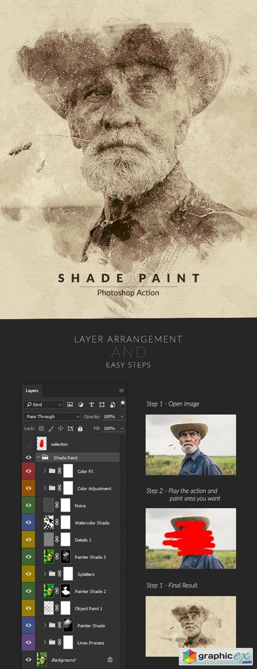 Shade Paint Photoshop Action