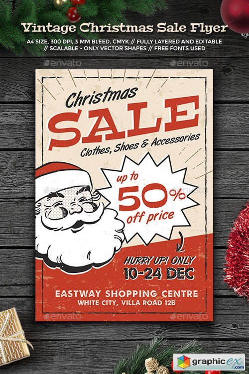 Vintage Christmas Sale Flyer 13706714