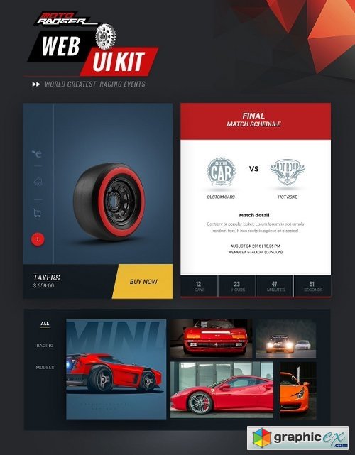 Moto Rangers web UI kit