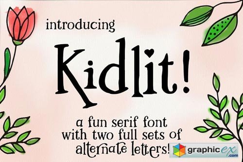Kidlit: a fun serif font!
