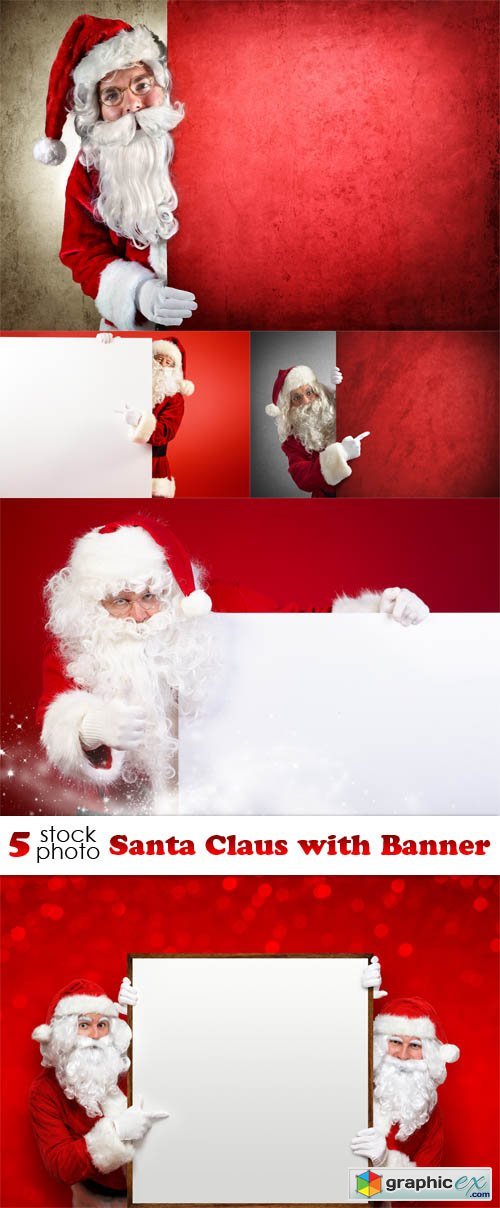 Santa Claus with Banner