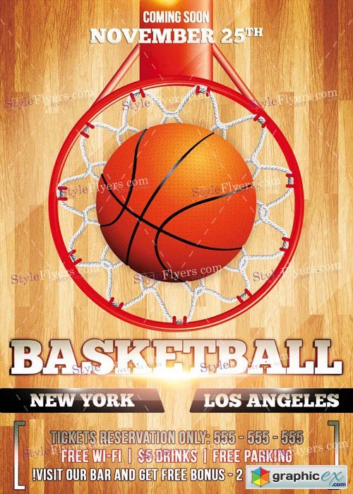 Basketball PSD Flyer Template