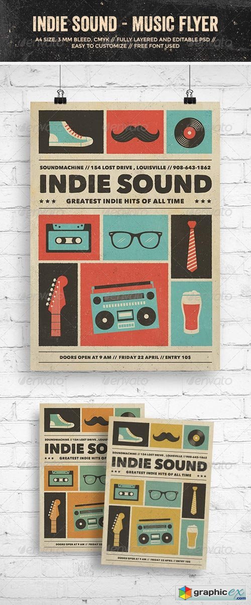 Indie Sound - Music Flyer/Poster 7907219